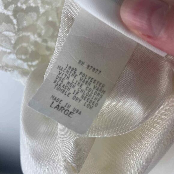 Vintage Collections Etc. Size Large Lace Lingerie Top‎ (Lot 2) Cream and Black - Picture 7 of 13